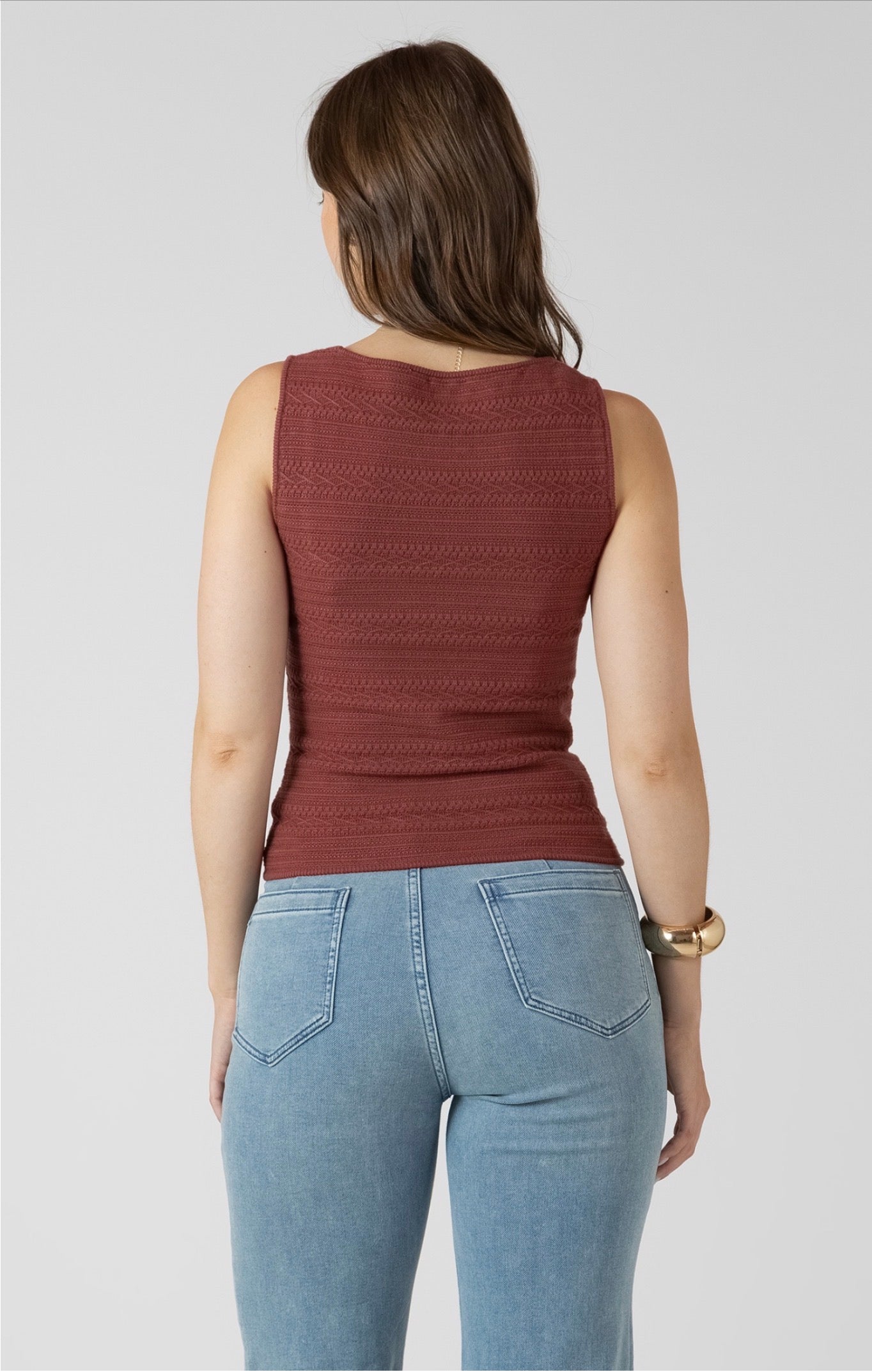 Dex Textured Tank Burnt Sienna