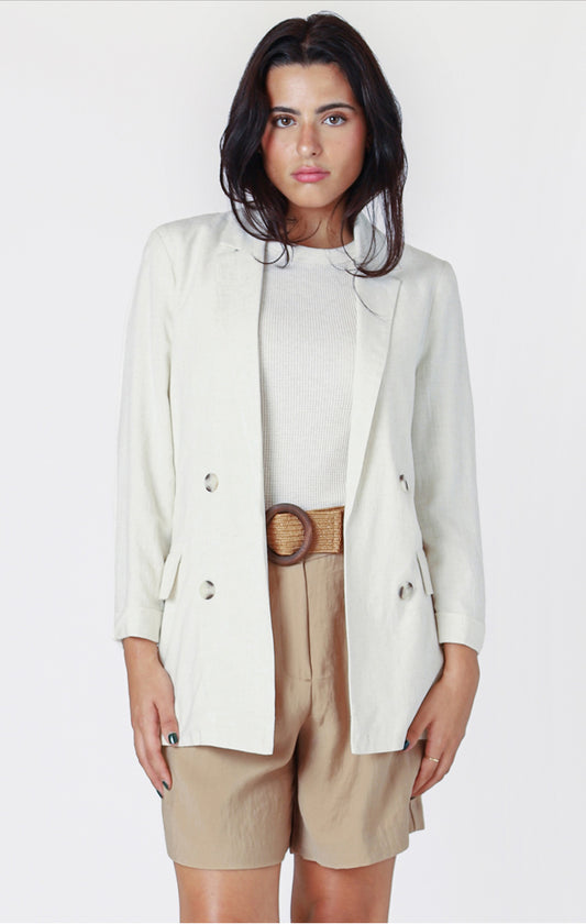 Room 34 Open Linen Blazer