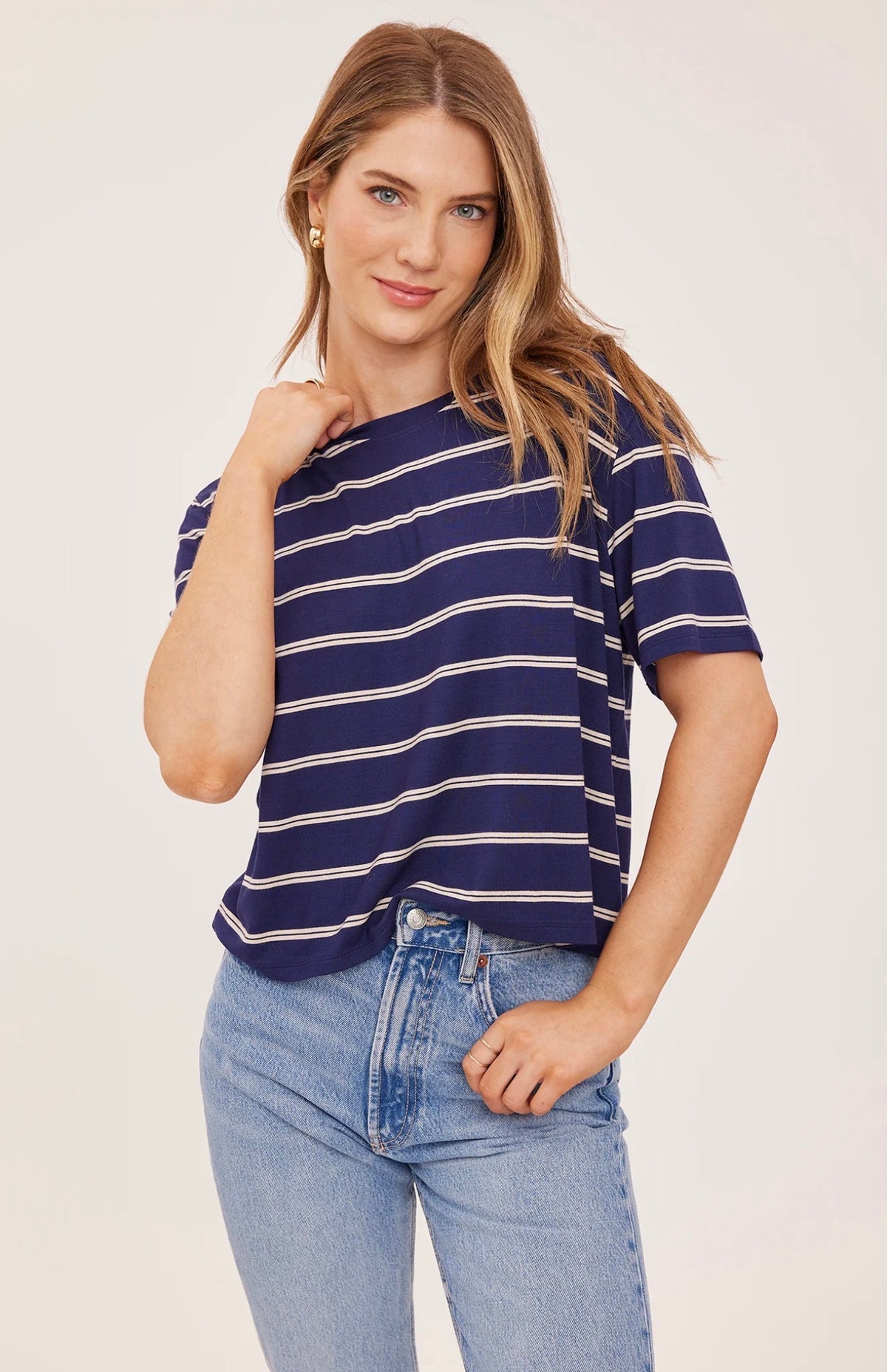 Gentle Fawn Jaxon Navy Stripe Tee