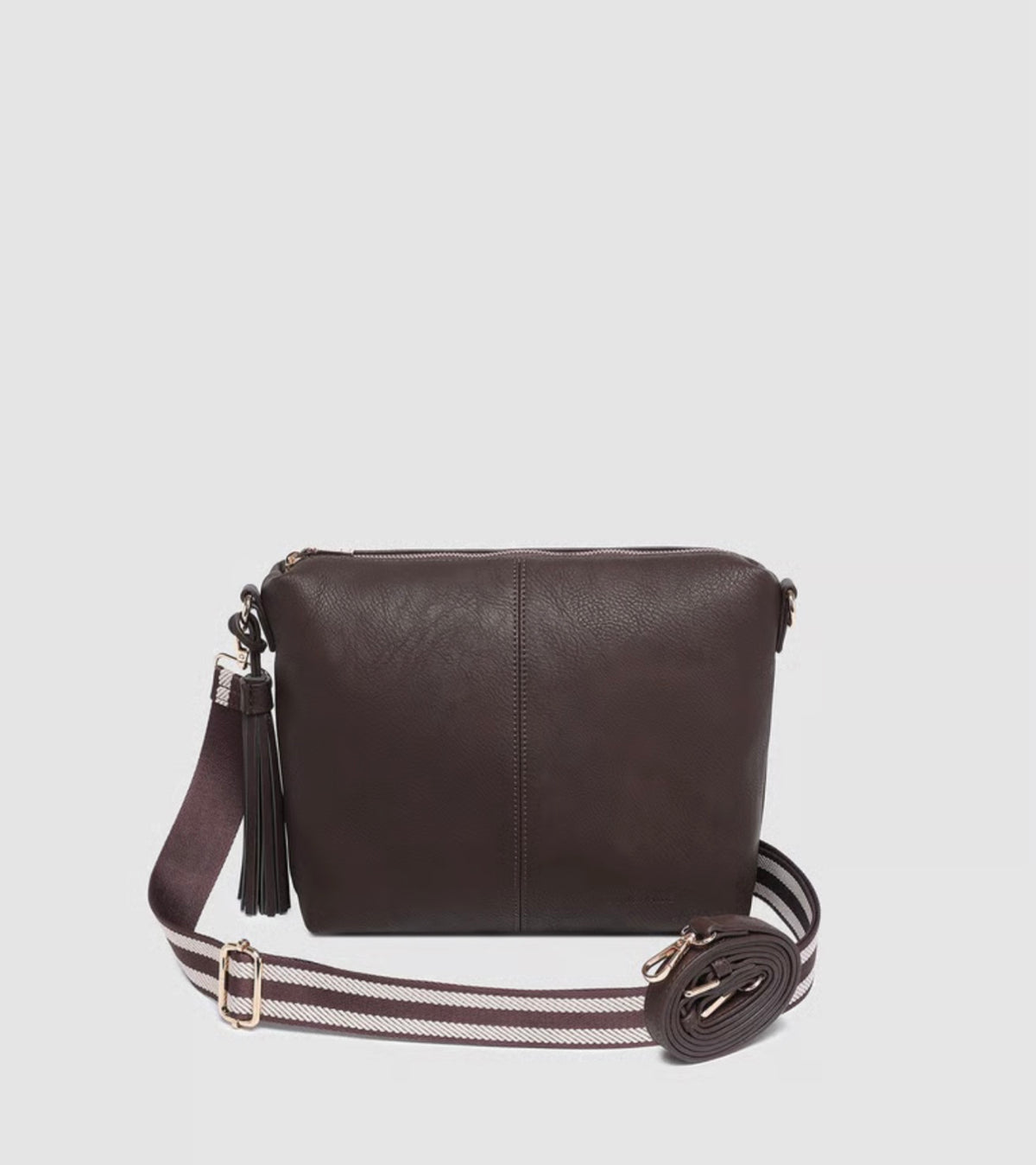 Louenhide Daisy Stripe Crossbody Bag Chocolate