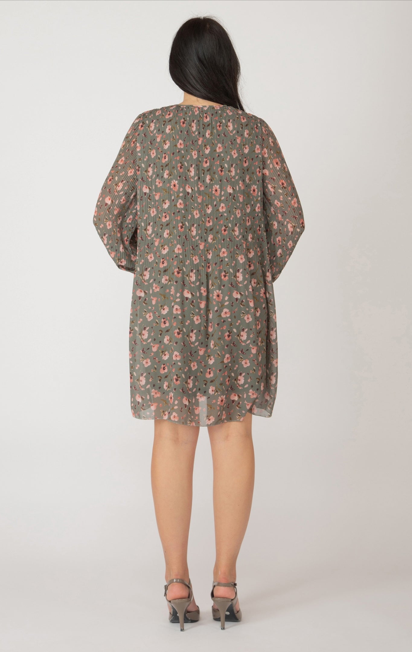 Dex Pleated Floral Dress