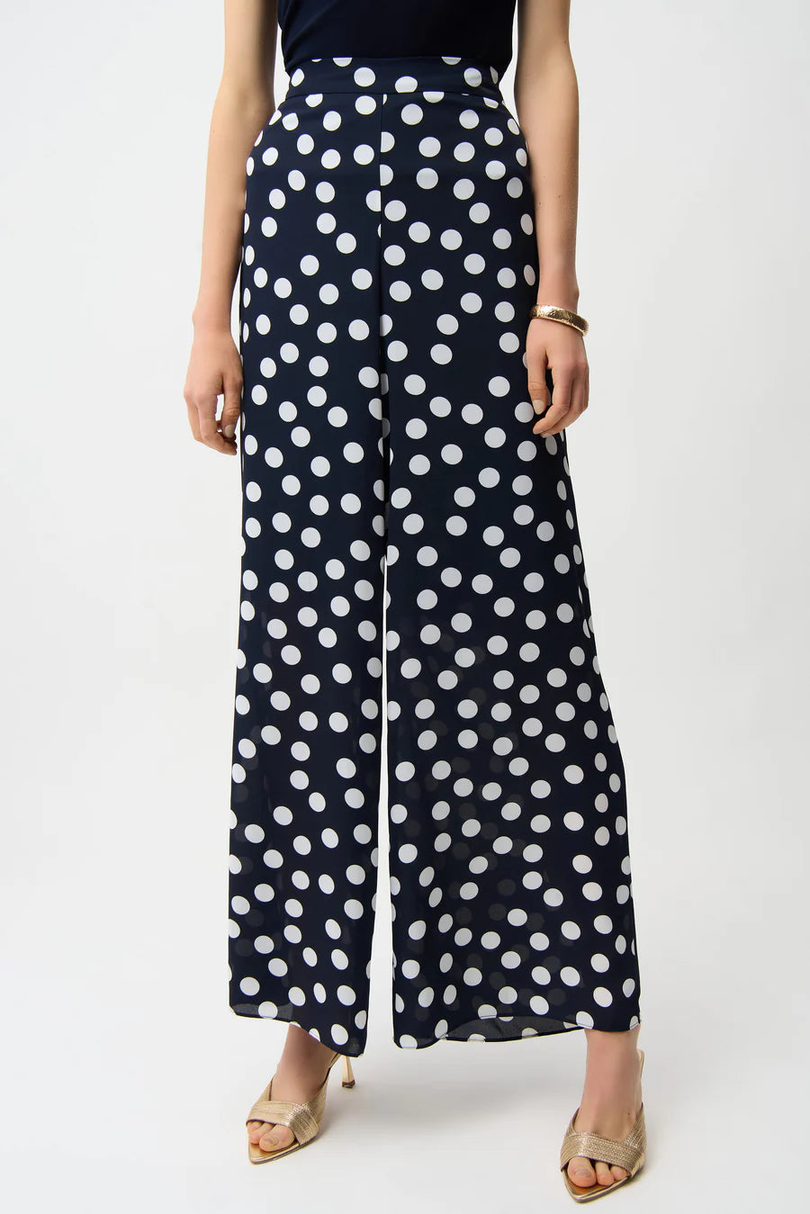 Joseph Ribkoff Polka Dot Wide Leg Pants 261305