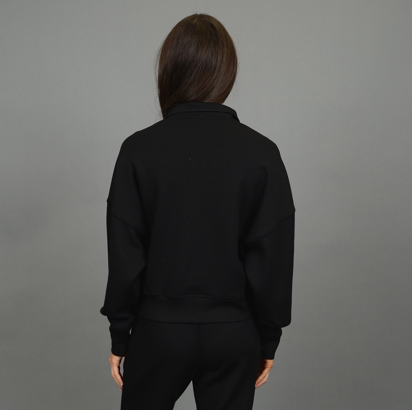 RD Style Mailyn Scuba Quarter Zip Black