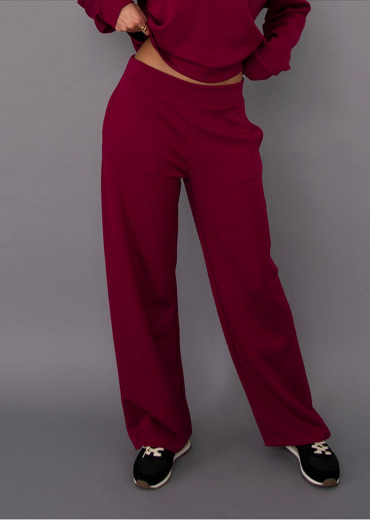 RD Style Victoria Soft Knit Pants Cranberry
