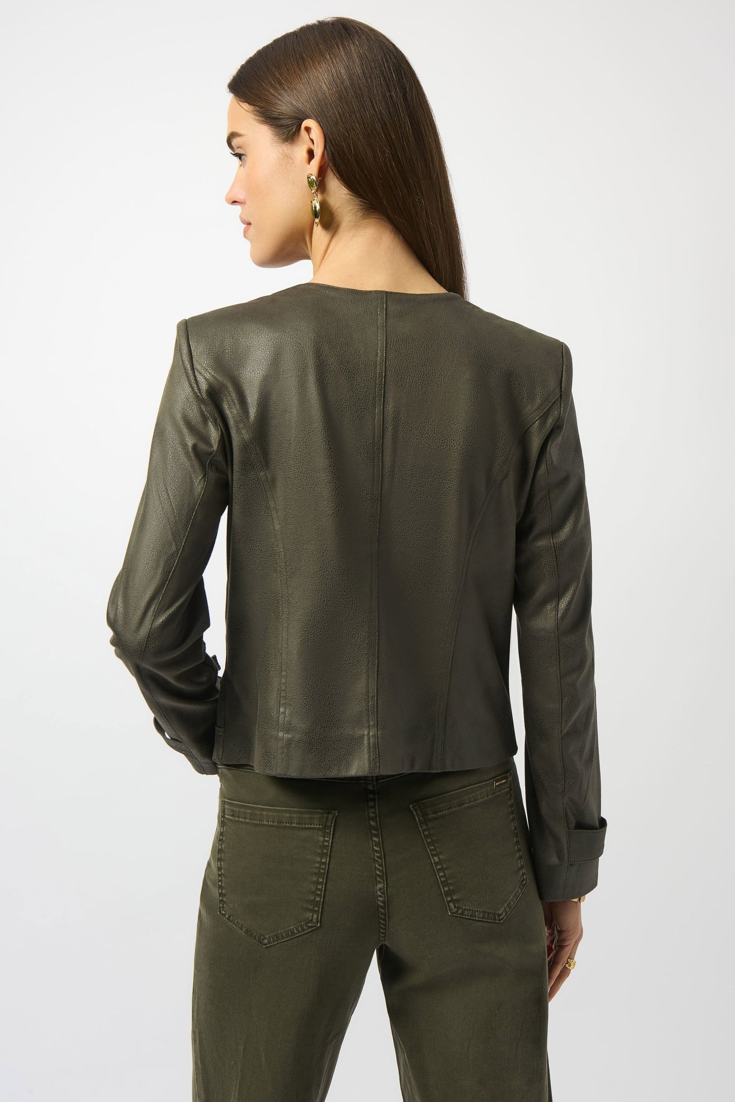 Joseph Ribkoff Foiled Faux Suede Fitted Jacket 253935