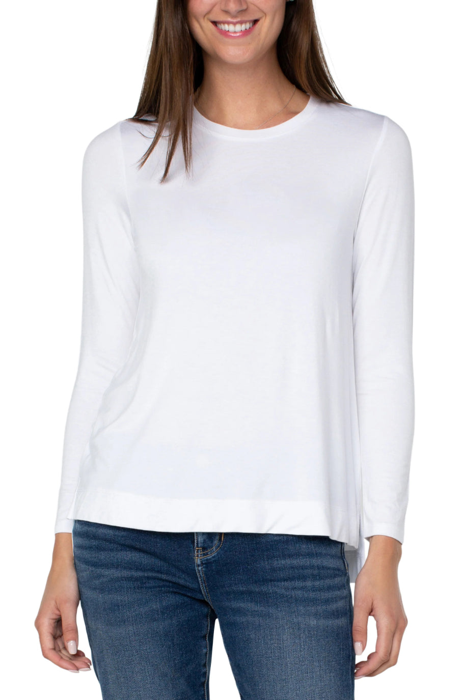 Liverpool Scoop Neck Top White