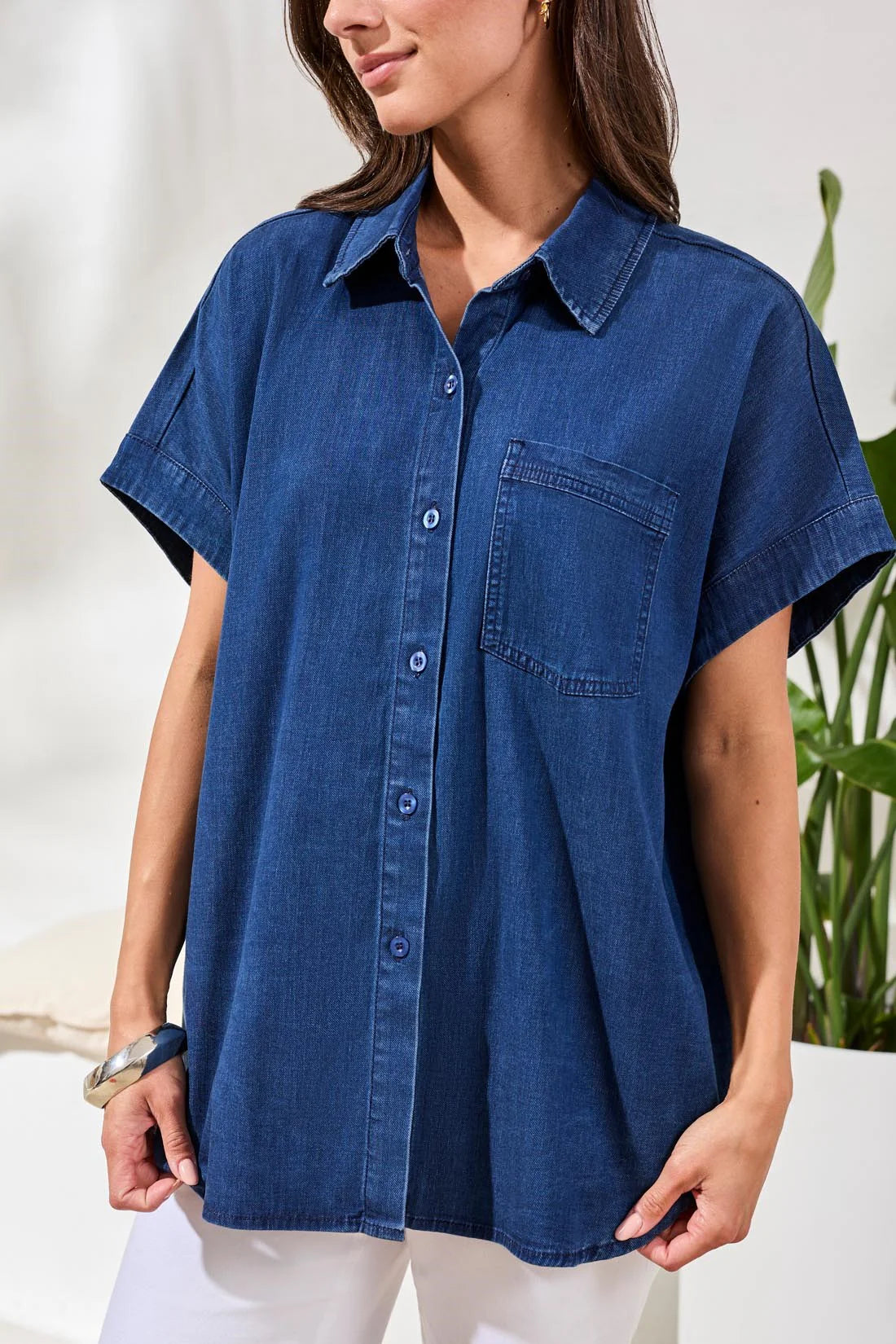 Tribal Soft Drape Denim Shirt
