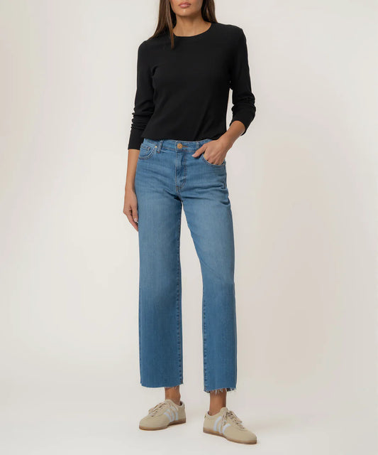 Kut Charlotte High Rise Wide Leg Jeans Soaring