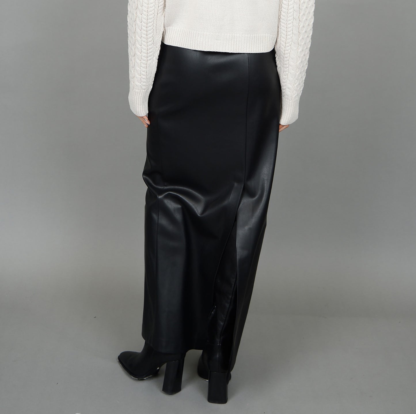 RD Style Yasani Maxi Skirt Faux Leather