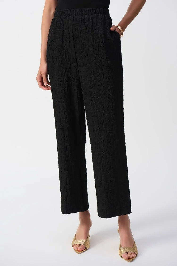 Joseph Ribkoff Seersucker Wide Leg Pull-On Pants 251227