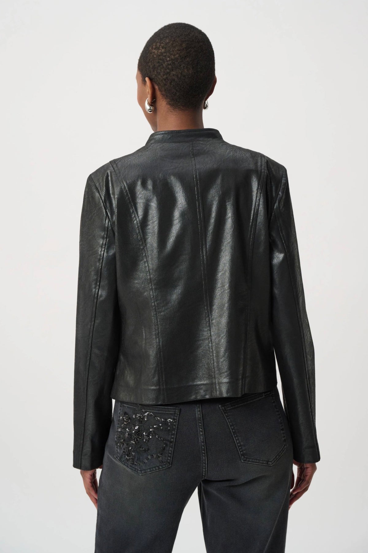 Joseph Ribkoff Embellished Foiled Suede Jacket 264906