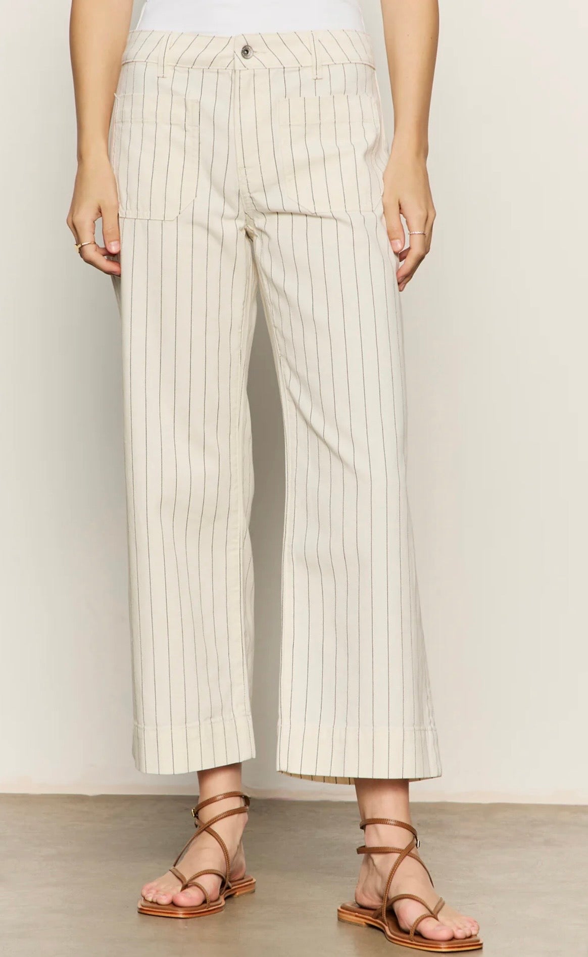 Sanctuary The Marine Jean Bleached White Pinstripe