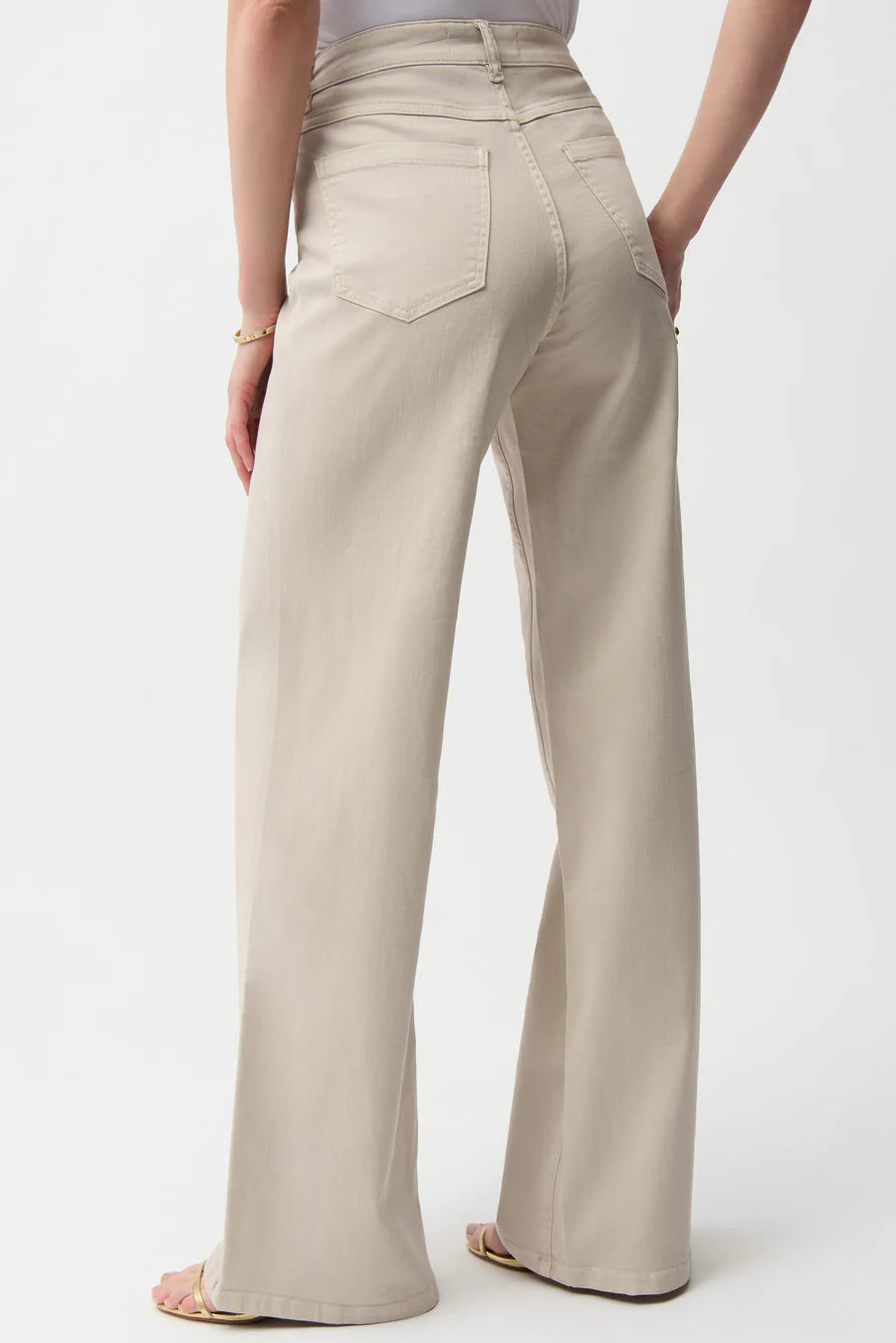 Joseph Ribkoff Goldie Classic Wide-Leg Stretch Jeans Moonstone
