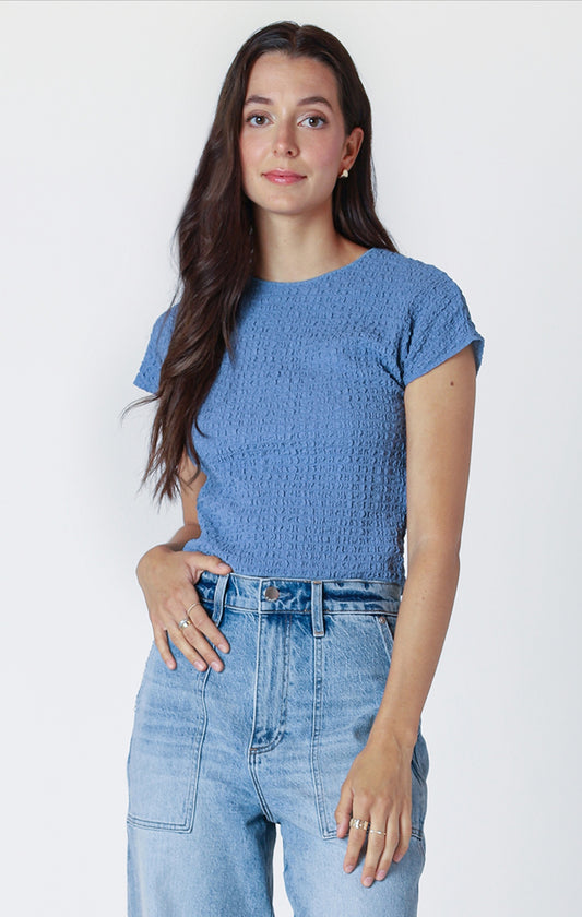 Dex Textured Tee Blue