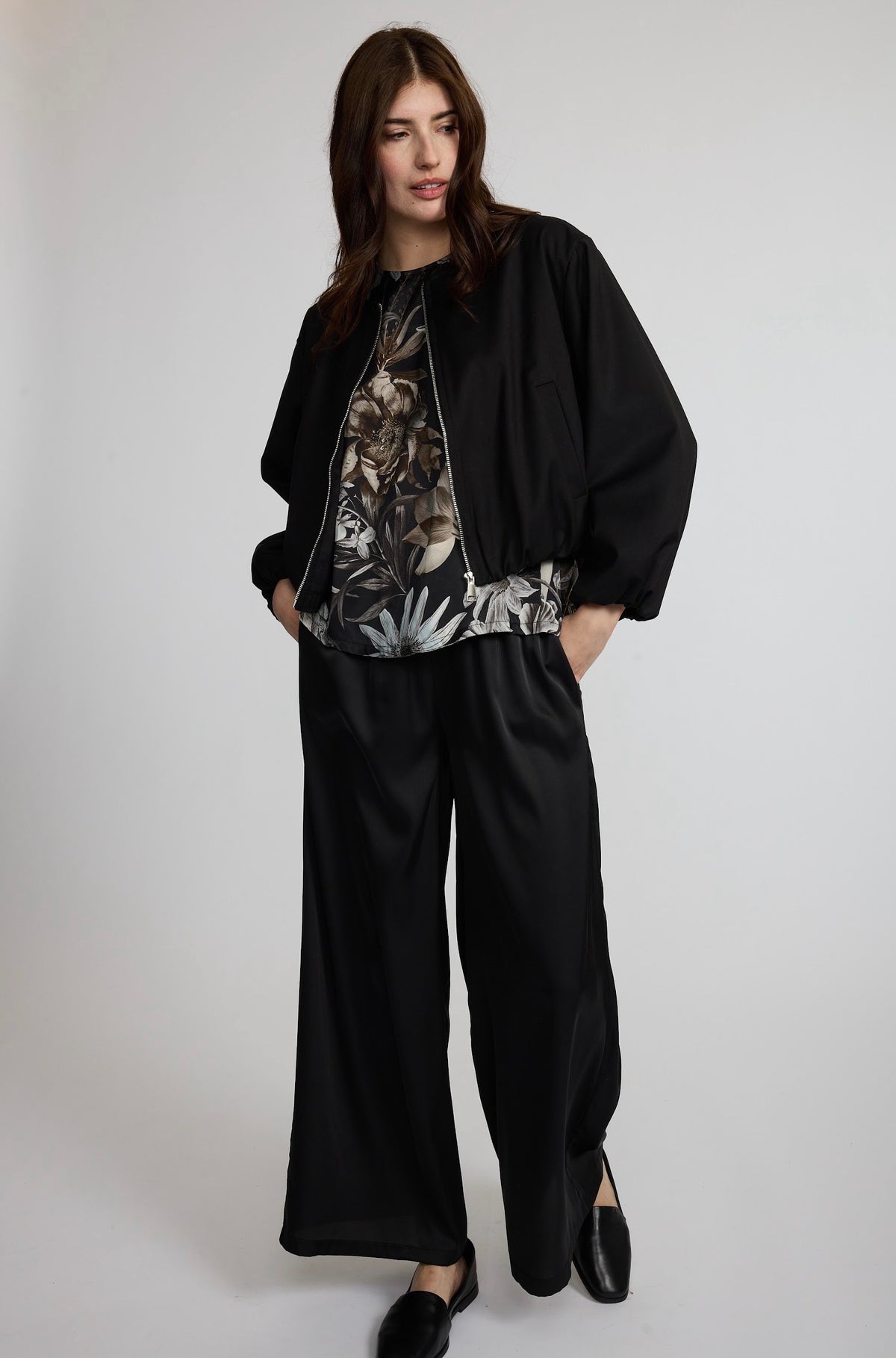 Pistache Stretch Pull On Pants Black