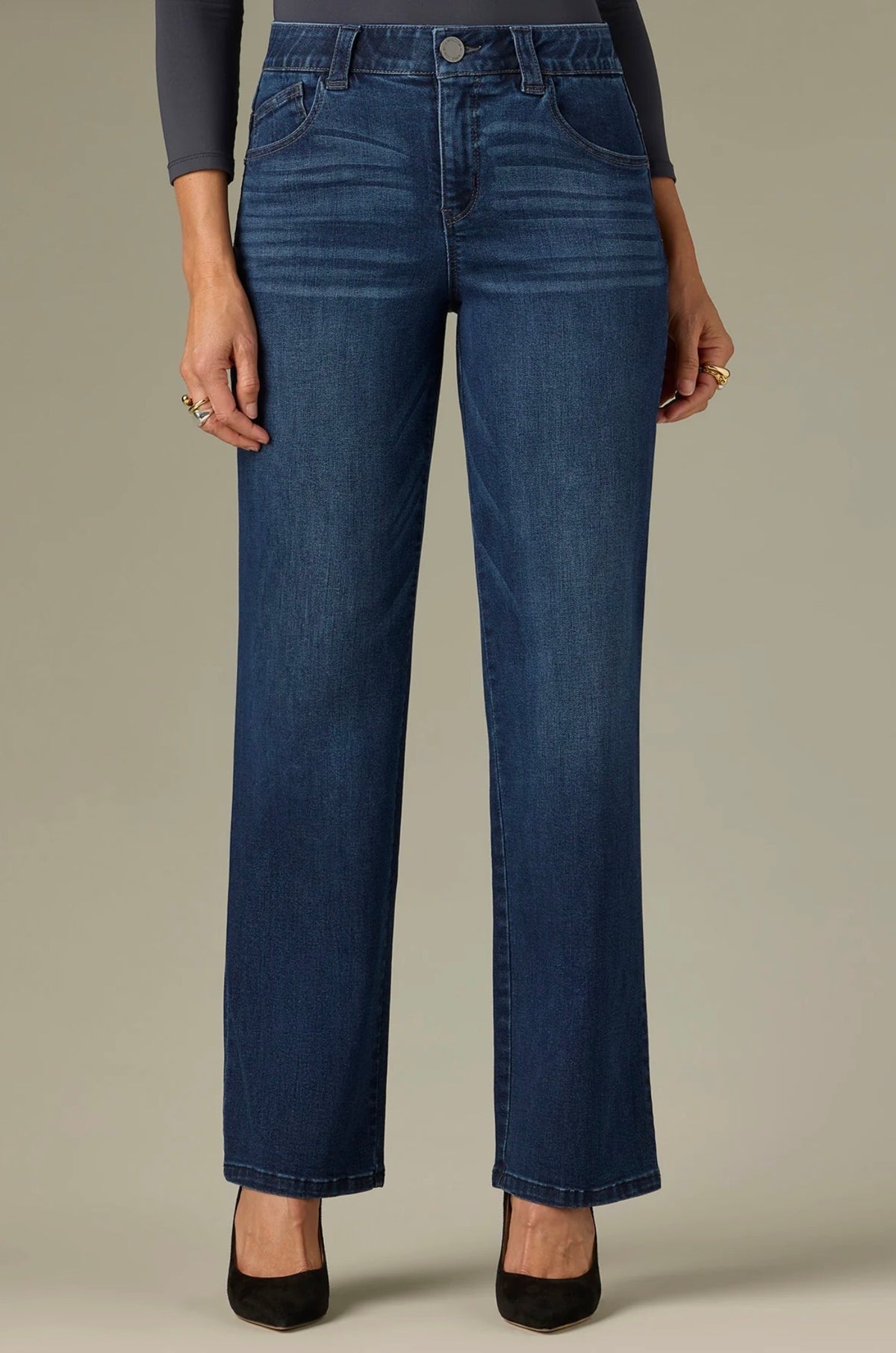 Wit & Wisdom Sawyer Mid Rise Straight Leg Jeans