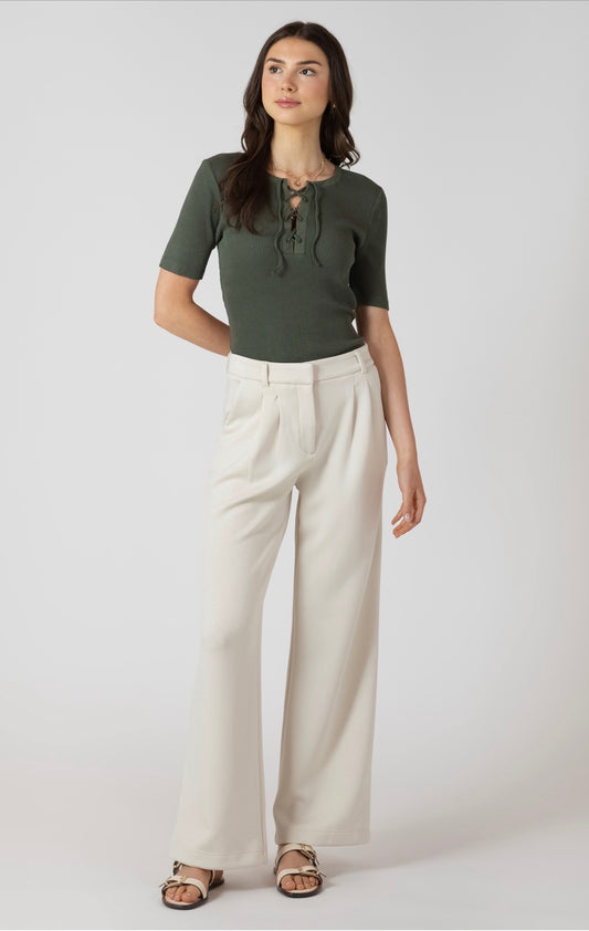 Room 34 Scuba Knit Trouser Matte Pearl