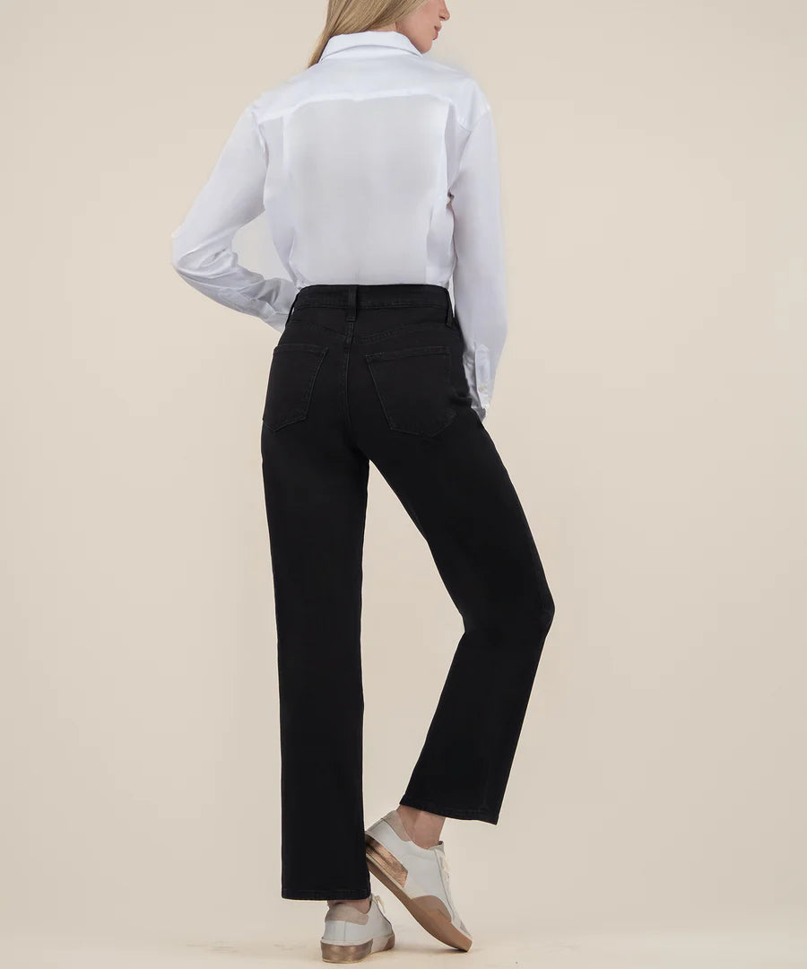 High rise wide leg black jeans best sale