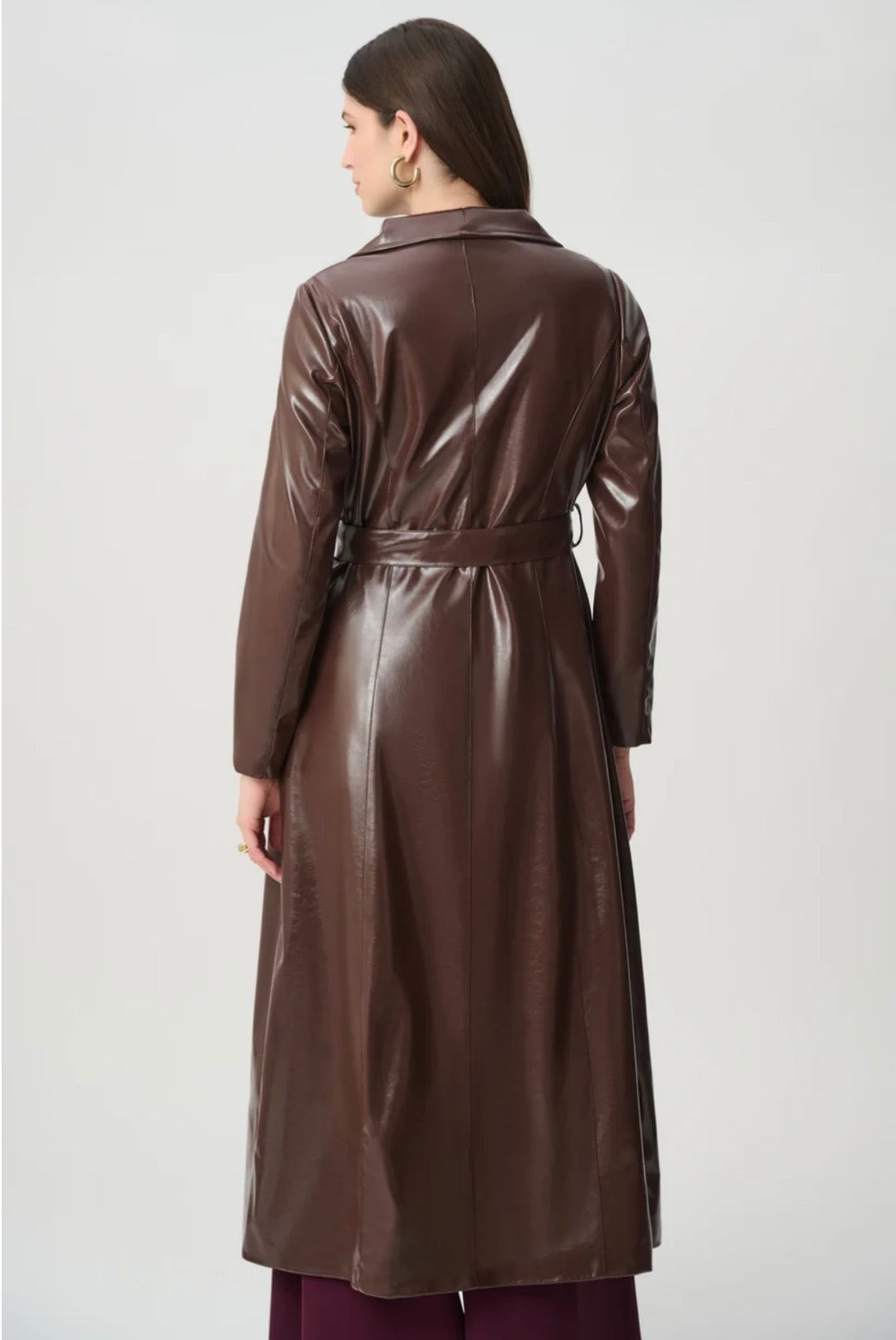 Joseph Ribkoff Edit 57 Leatherette Trench Coat