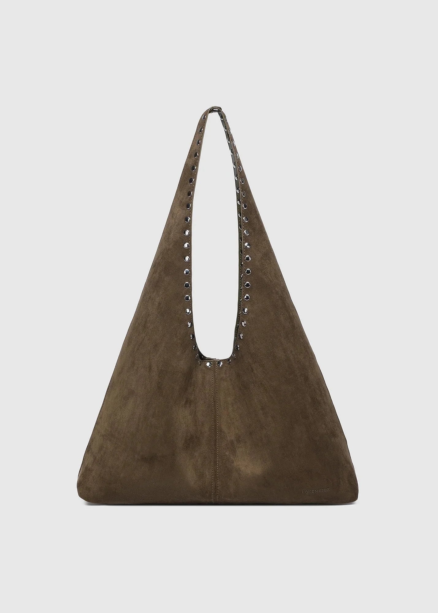Louenhide Hailey Suede Shoulder Bag Olive