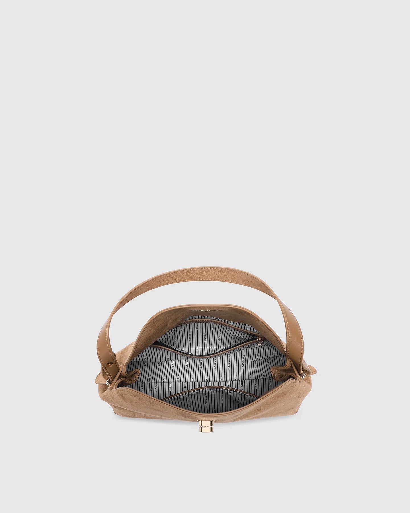 Louenhide Nicole Suede Handbag Honey