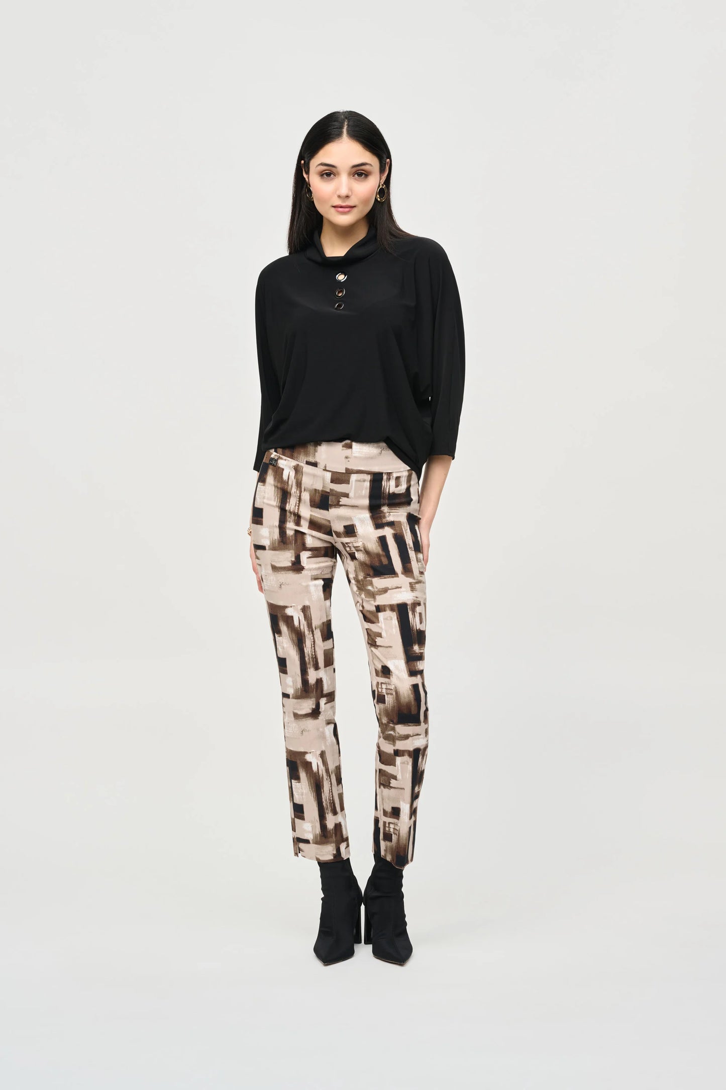 Millennium Abstract Print Slim Pull-On Pants
243304