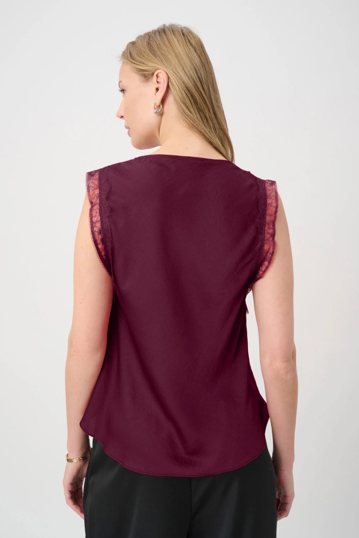 Joseph Ribkoff Recycled Satin Sleeveless Top Elderberry 264175