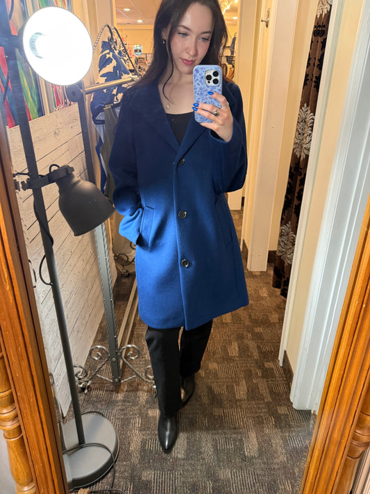 Frandsen Long Wool Coat Blue
