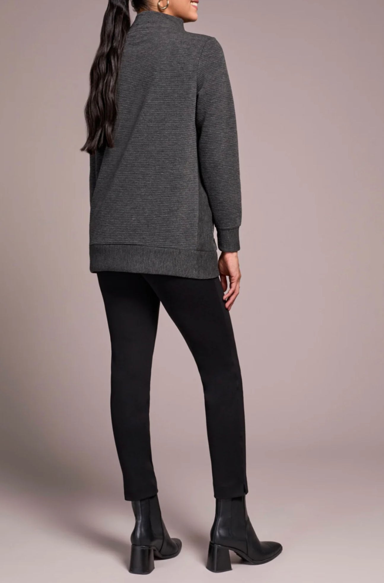 Tribal Invisible Pocket Tunic Charcoal