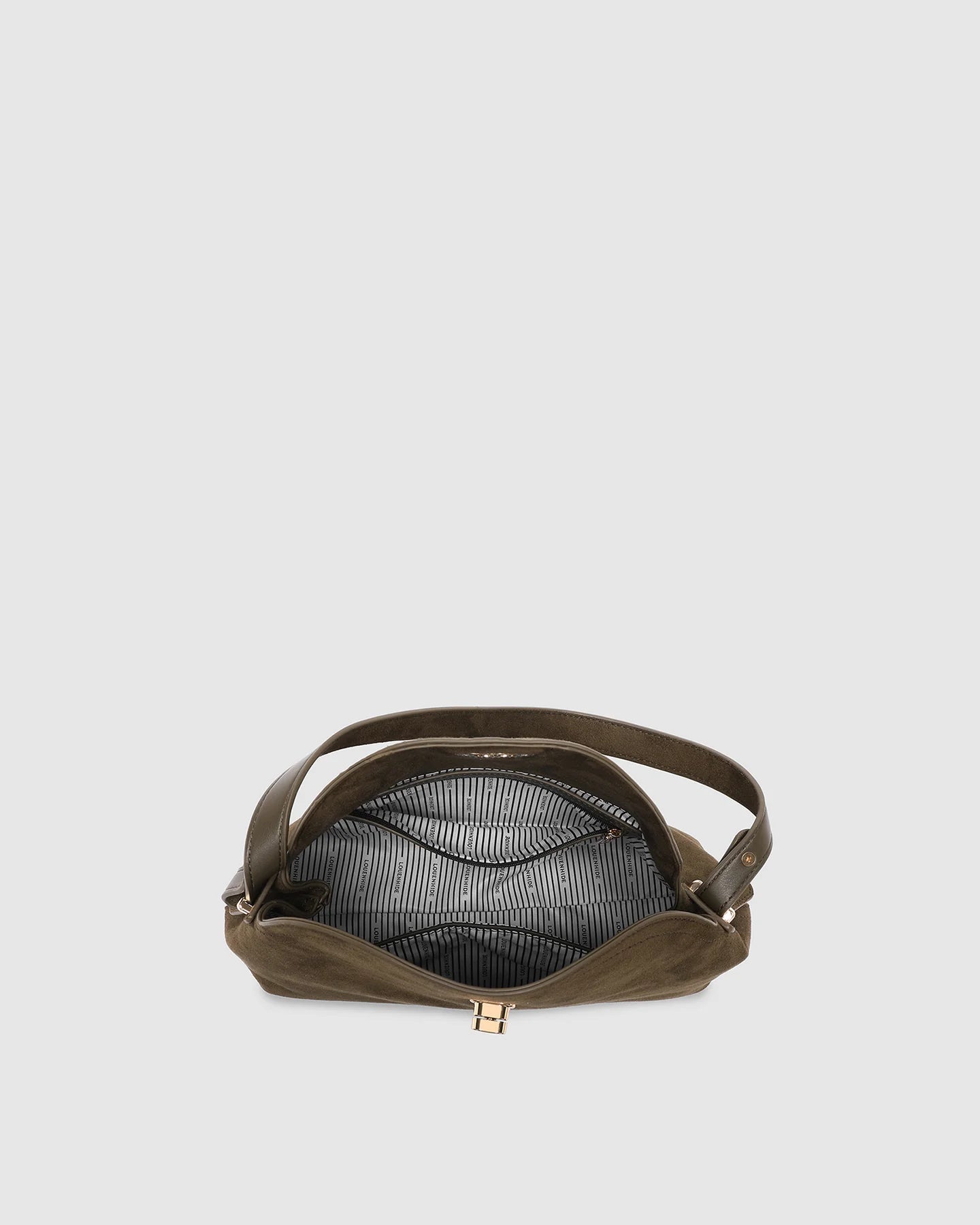 Louenhide Nicole Suede Handbag Olive