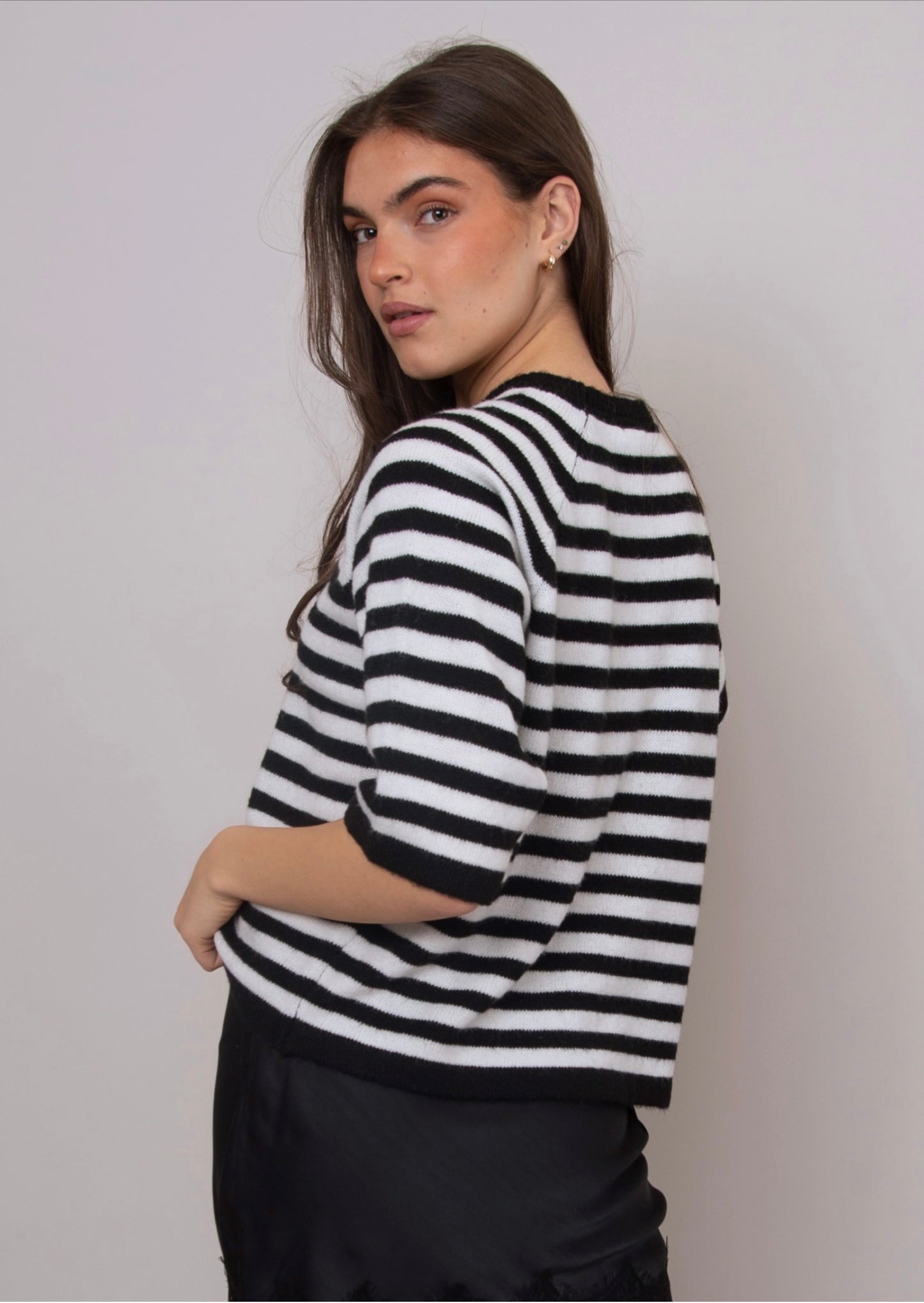 RD Style Ulla Reglan Sleeve Striped Sweater