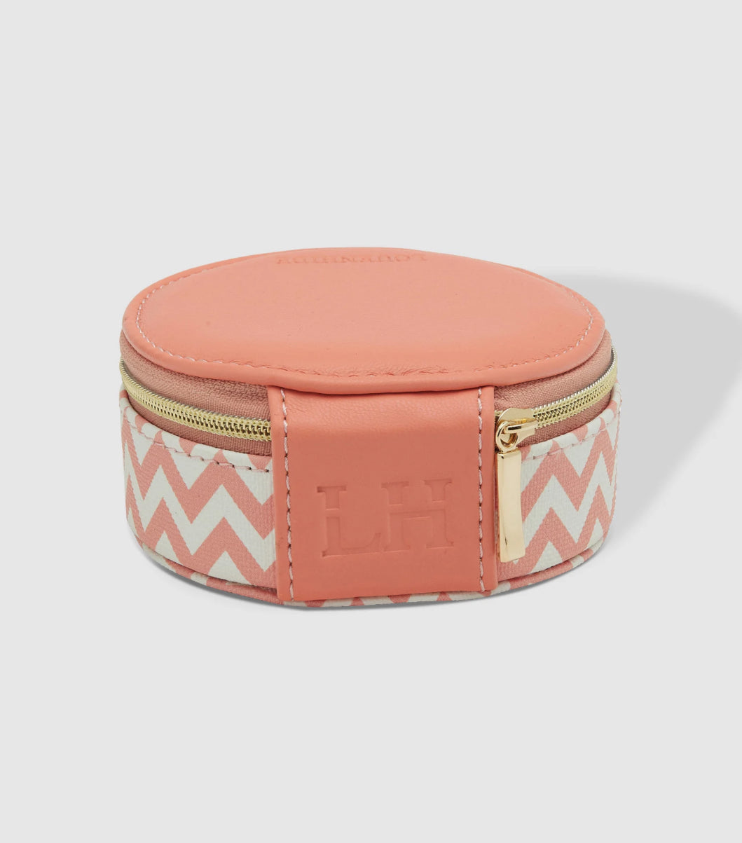 Louenhide Sisco Jewellery Box Chevron Peach