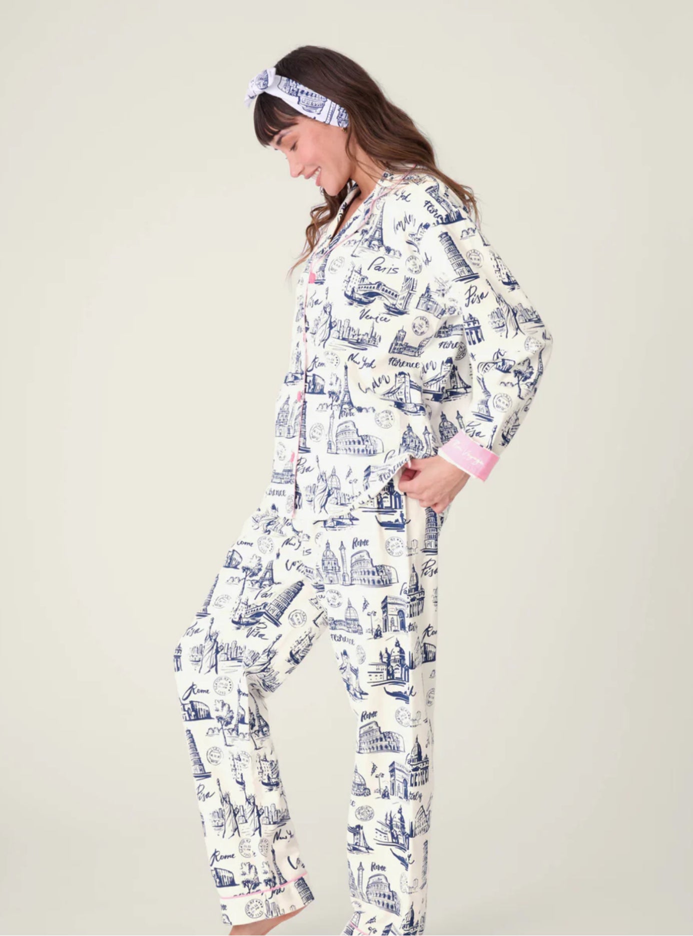 PJ Salvage Bon Boyage Flannel Pj Set
