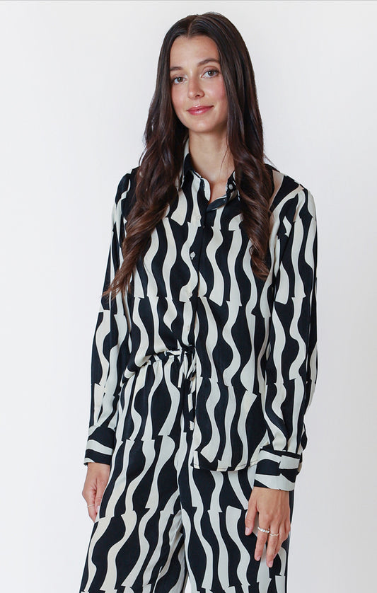 Dex Wave Pattern Blouse