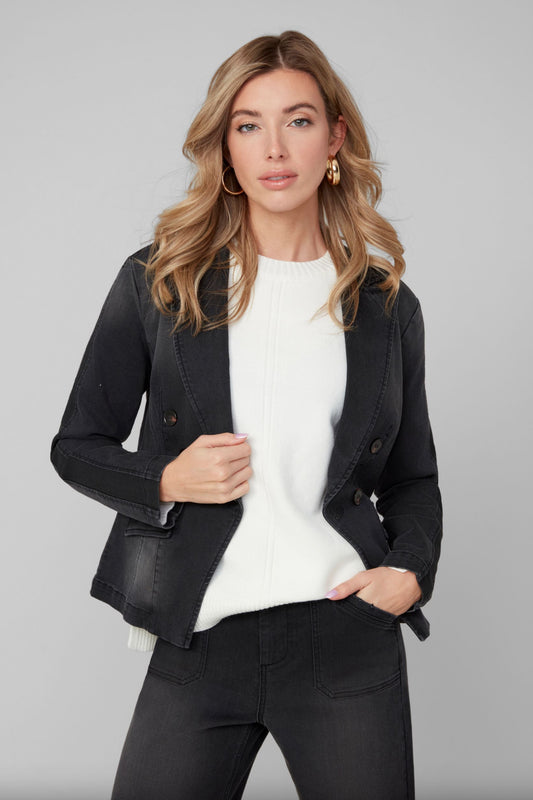 Renuar Denim Blazer Black