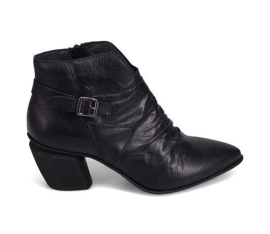 Miz Mooz Joelle Heeled Ankle Boot Black