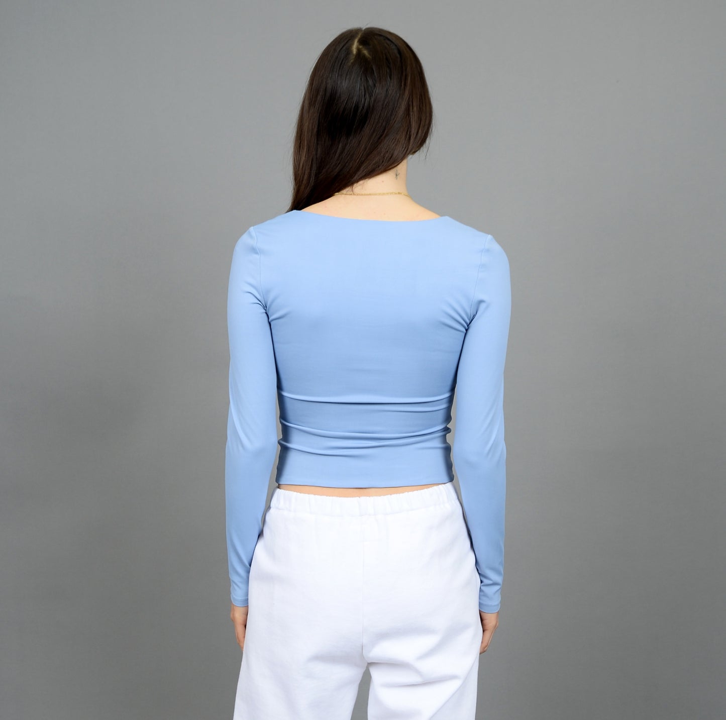 Second Skin Sofie Scoop Neck Top Shadow Blue