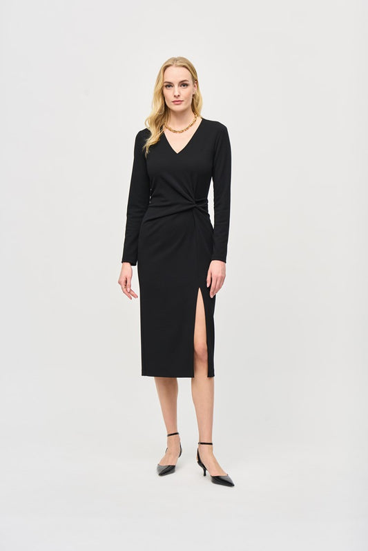 Joseph Ribkoff Scuba Crepe Sheath Dress Black 243308