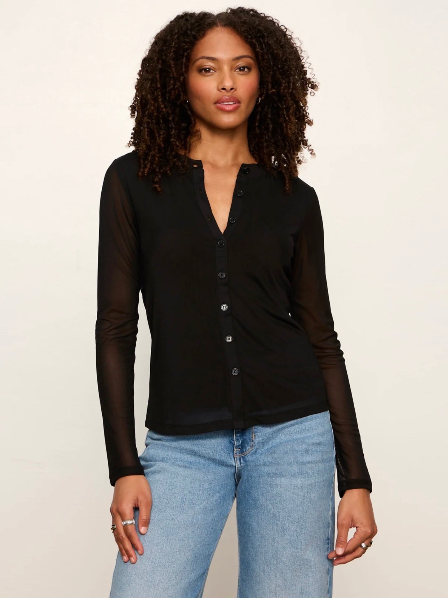 Sanctuary Mesh Long Sleeve Cardigan