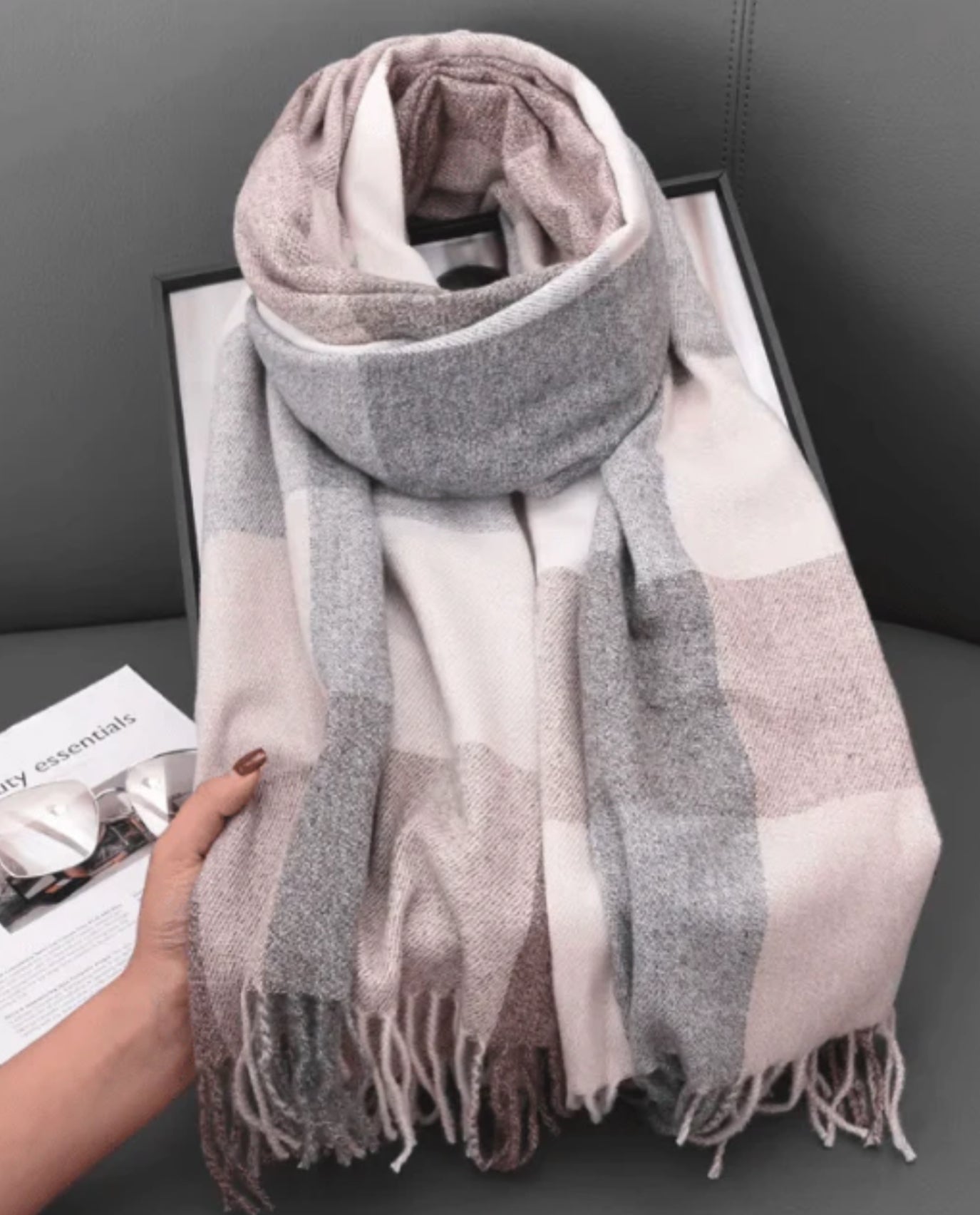 Prene Love Cyndie Scarf Pink/Grey
