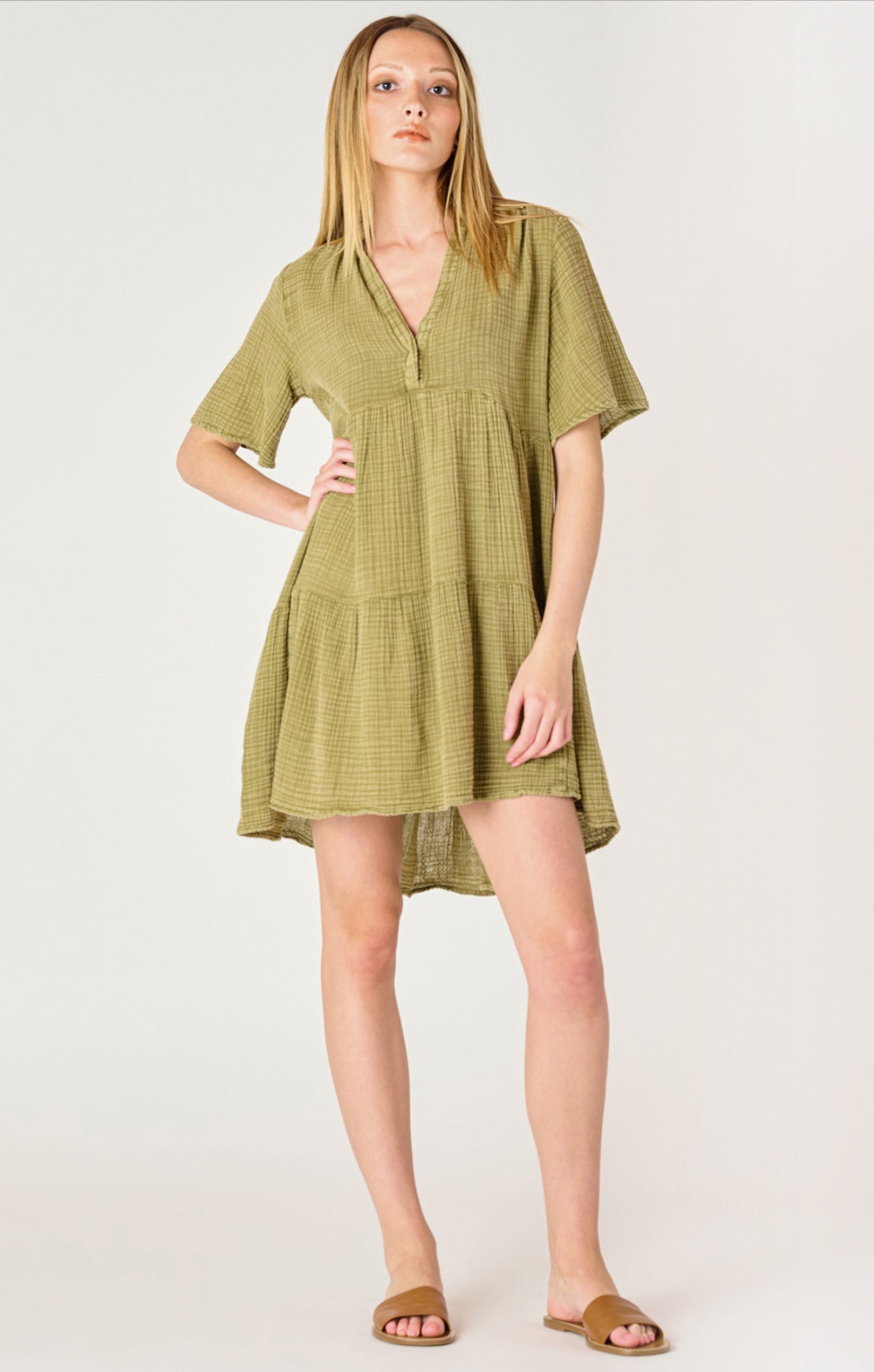 Dex Flowy Tiered Mini Dress