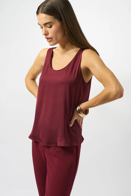 Joseph Ribkoff Recycled Hammered Satin Sleeveless Top 253292