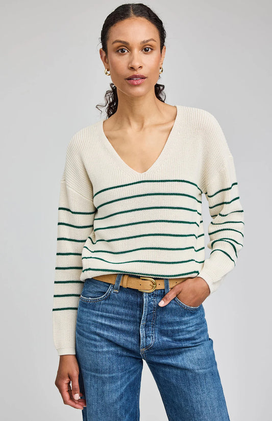 Gentle Fawn Tucker Pullover Sweater Kelly Stripe