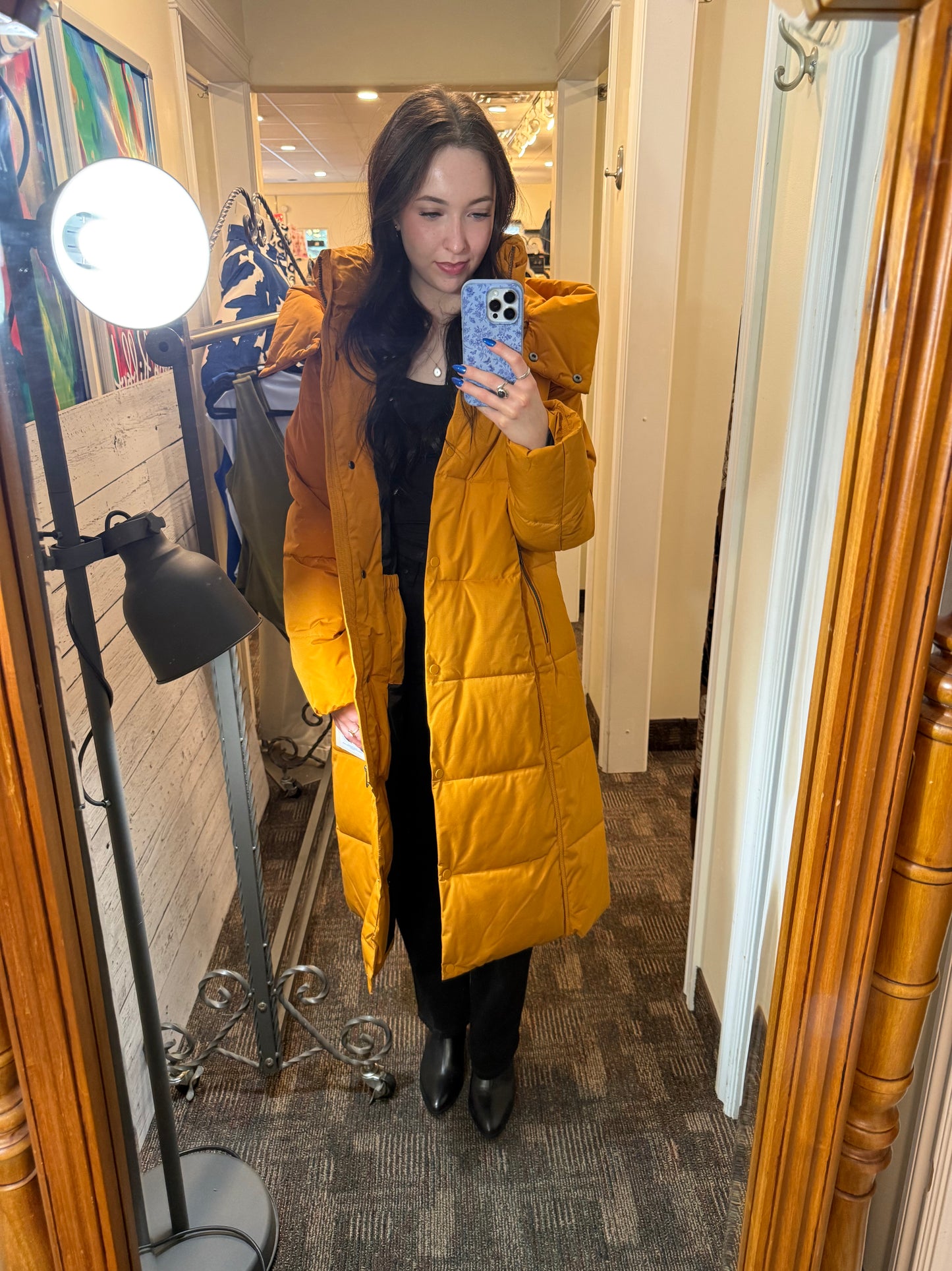 Frandsen Long Puffer Jacket Yellow