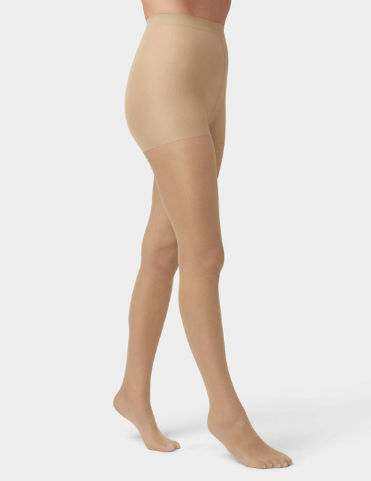 Hue So Silky Control Top Tights Natural