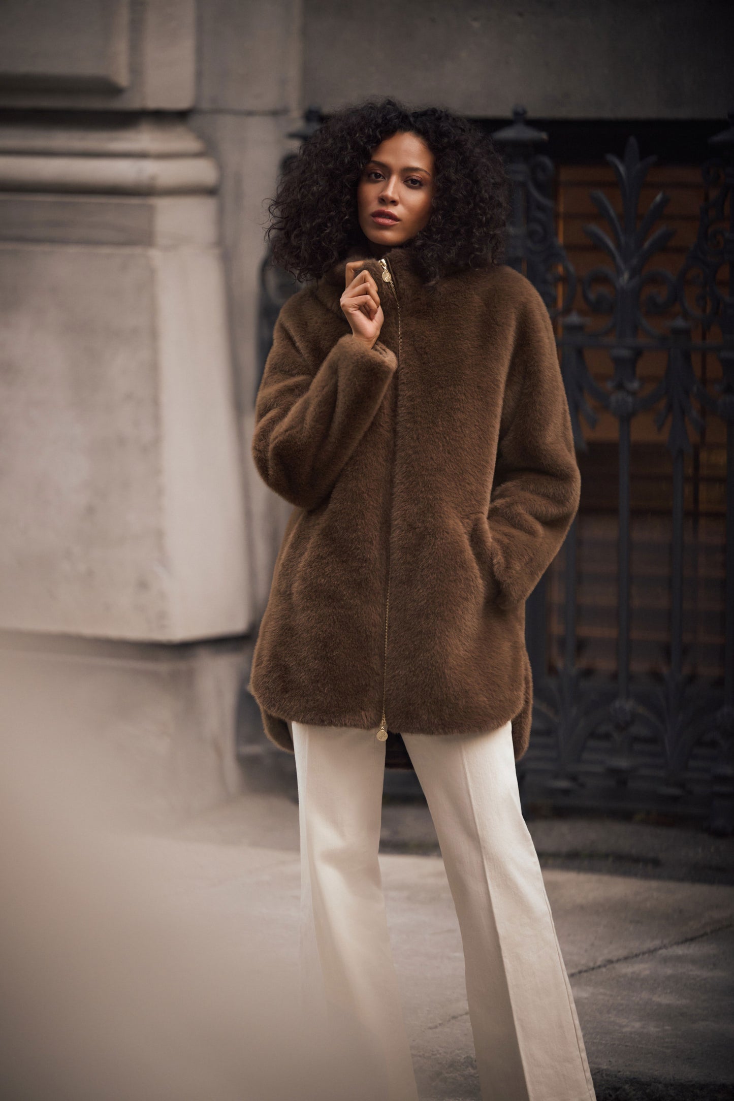 Faux Fur Hooded Coat
263914