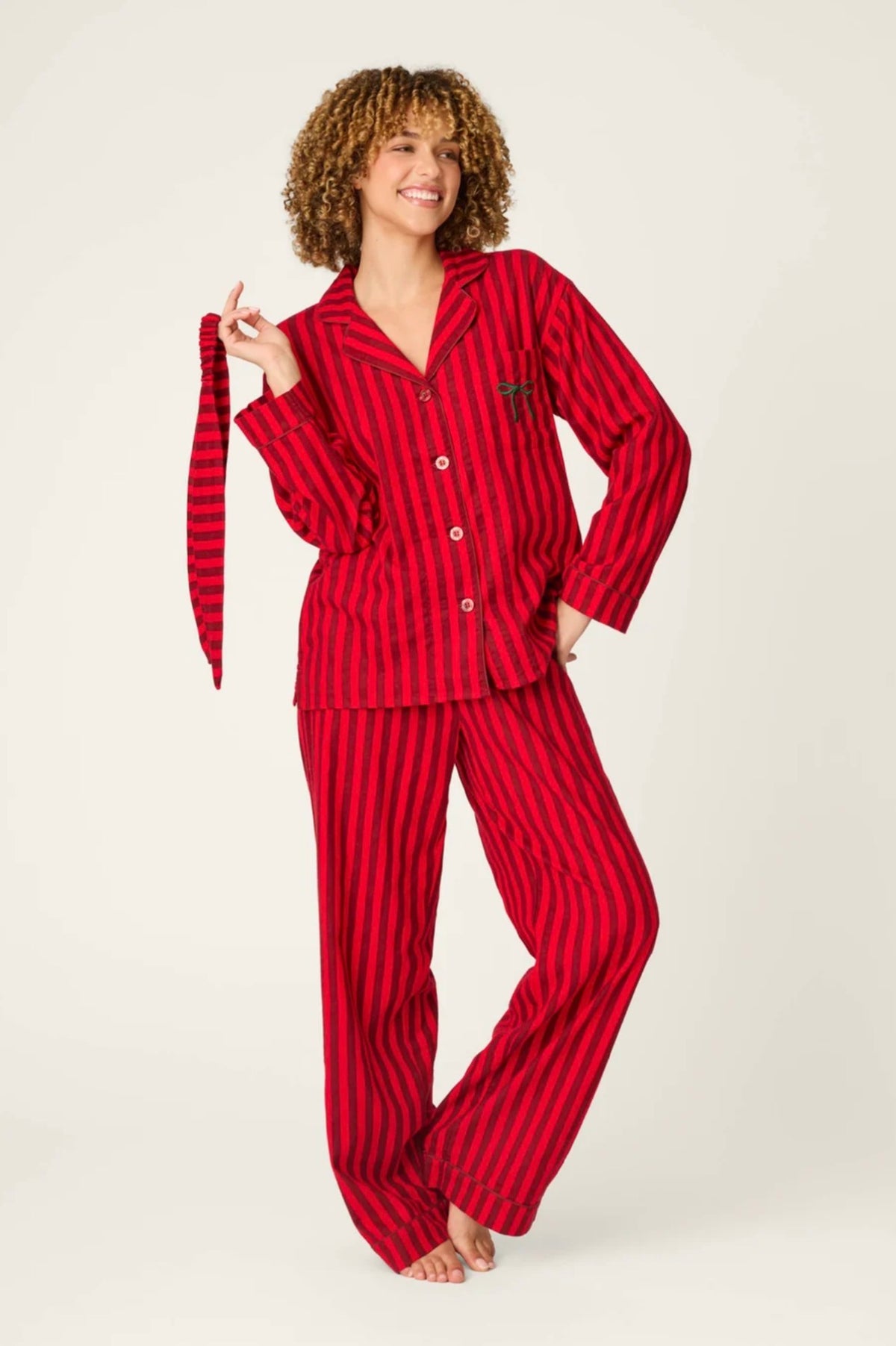 PJ Salvage Bow Icon Flannel Pj Set