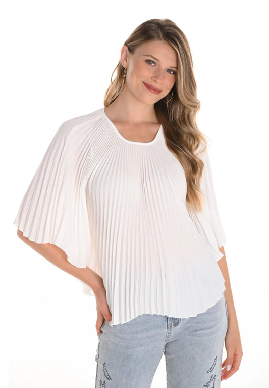 Frank Lyman Pleated Flowy Top Style 251532