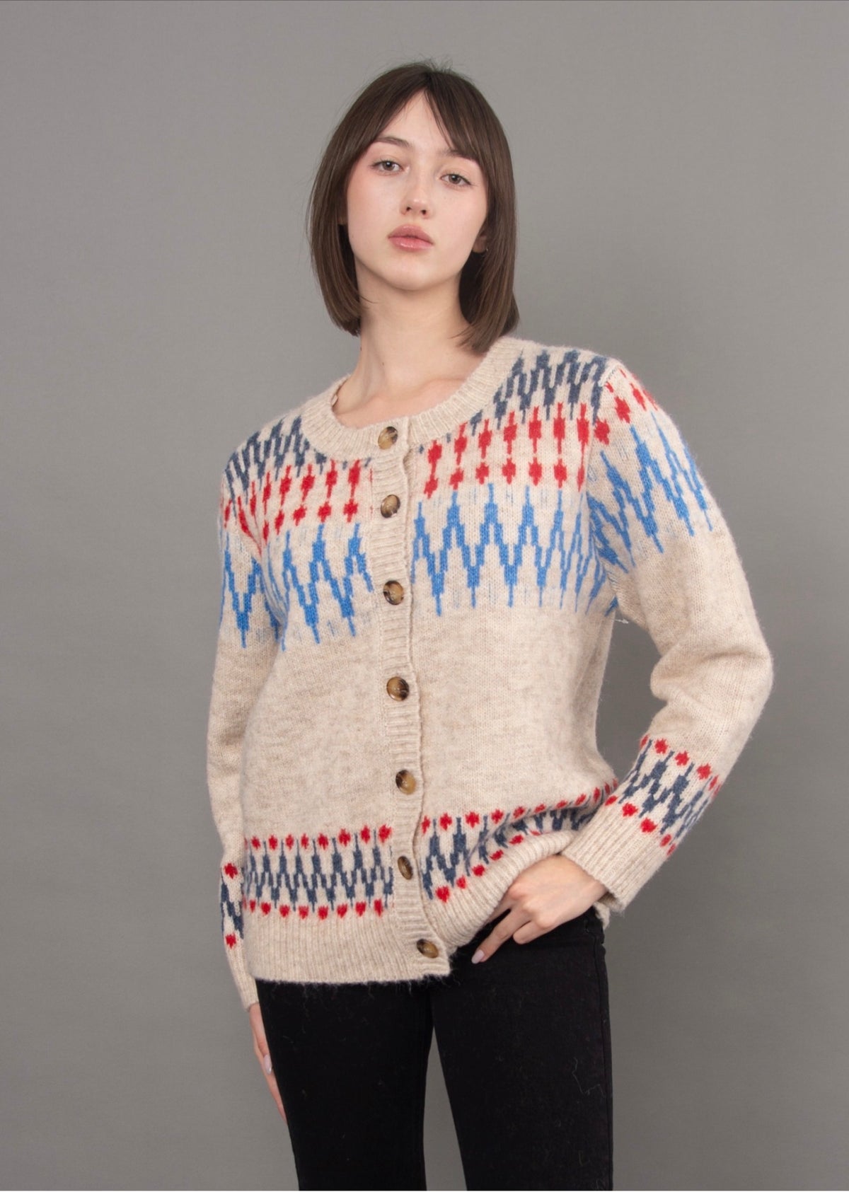 RD Style Risa Jacquard Cardigan