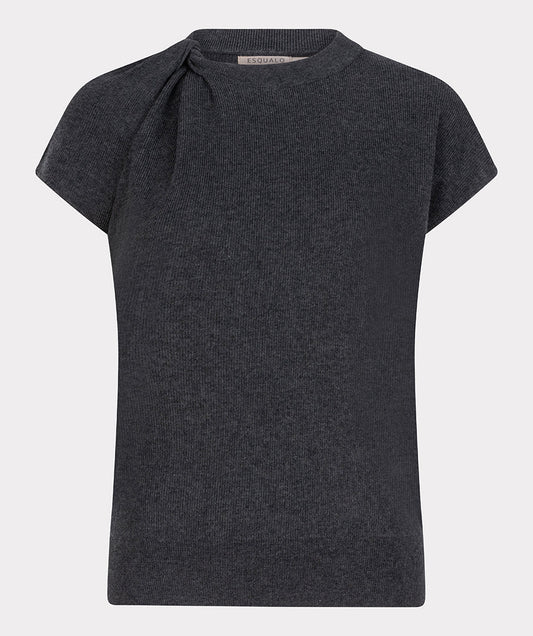 Esqualo Twist Shoulder Top Anthracite